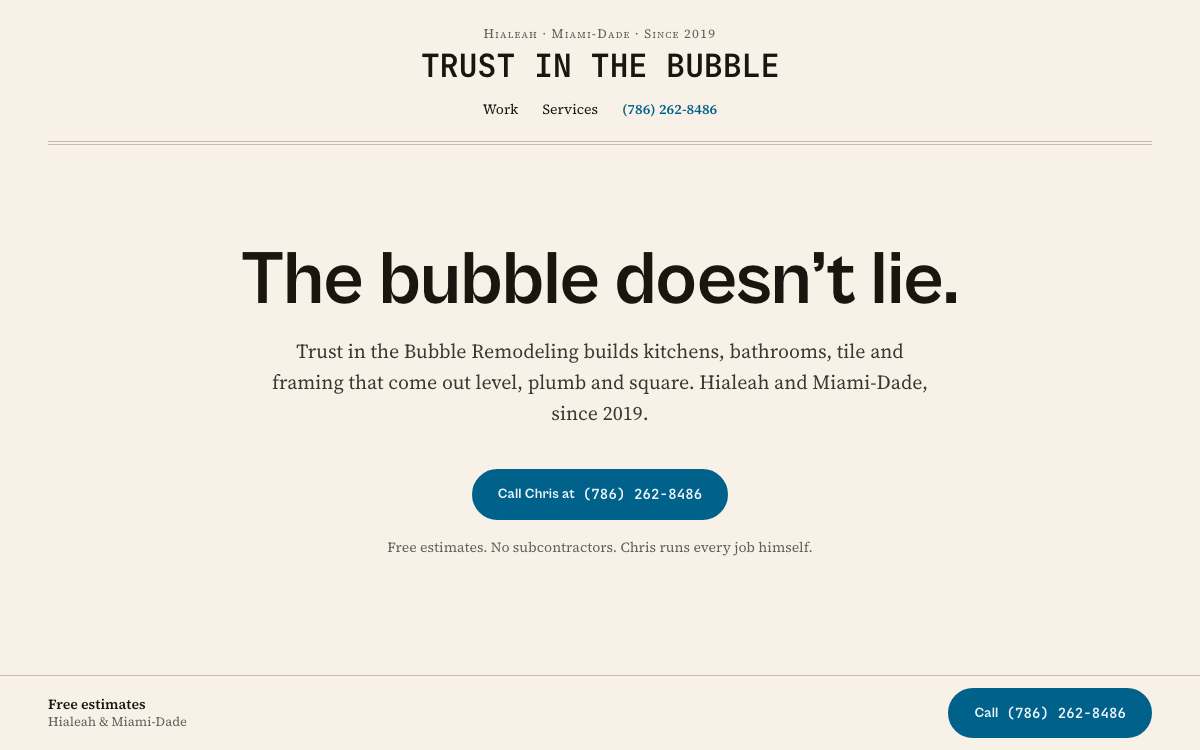 Trust in the Bubble